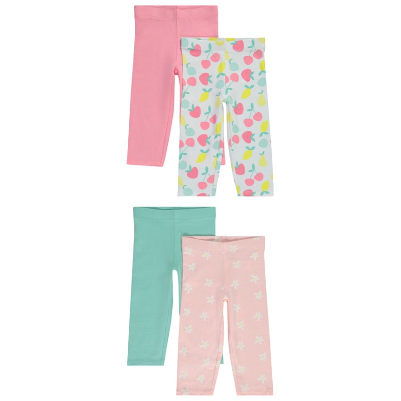 Lot de 4 leggings fantaisie fille