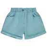Short uni en toile armurée fille