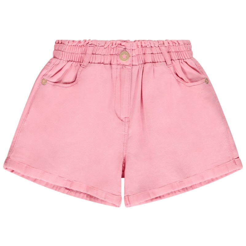 Short uni en toile armurée fille