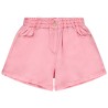 Short uni en toile armurée fille