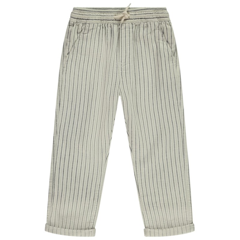 Pantalon rayé à taille élastiquée pour garçon