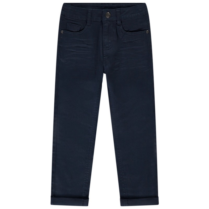 Pantalon slim uni effet crinkle garçon