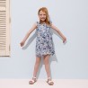 Robe sans manches imprimé oiseaux pour fille