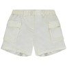 Short en toile à poches et taille élastiquée fille