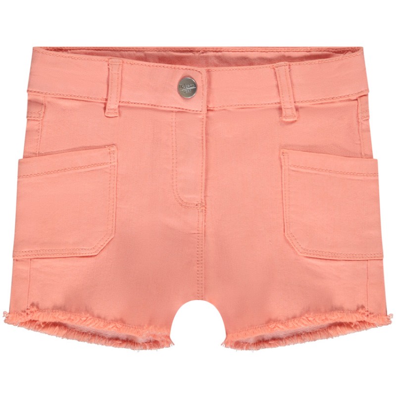 Short en jean finition raw cut fille