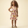Robe sans manches imprimé floral à fentes latérales pour fil