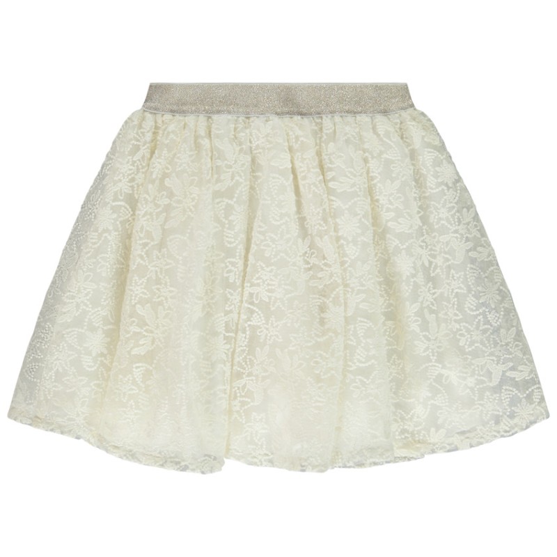 Jupe en tulle et organza brodé fille