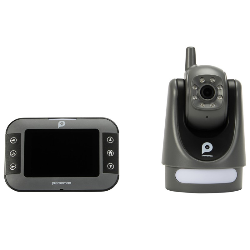 Babyphone vidéo avec caméra rotative Buddy Motion gris