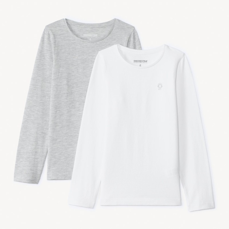 Lot de 2 maillots de corps manches longues garçon