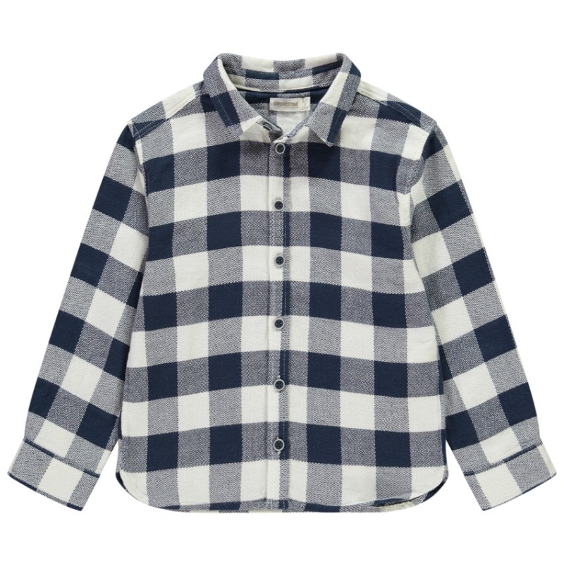 Chemise manches longues à carreaux pour garçon