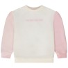 Sweat effet color block avec broderie fille