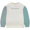Sweat effet color block avec broderie fille