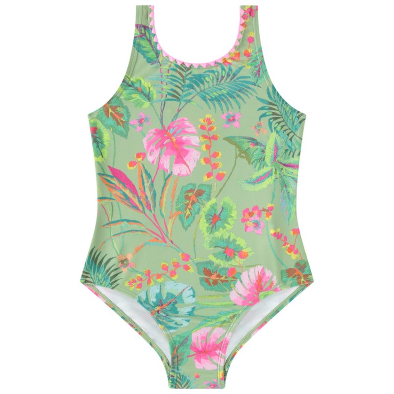 Maillot de bain 1 pièce imprimé jungle fille
