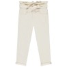 Jean paperbag uni avec ceinture à nouer fille