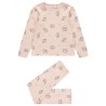 Set pyjama long en jersey imprimé fleurs fille