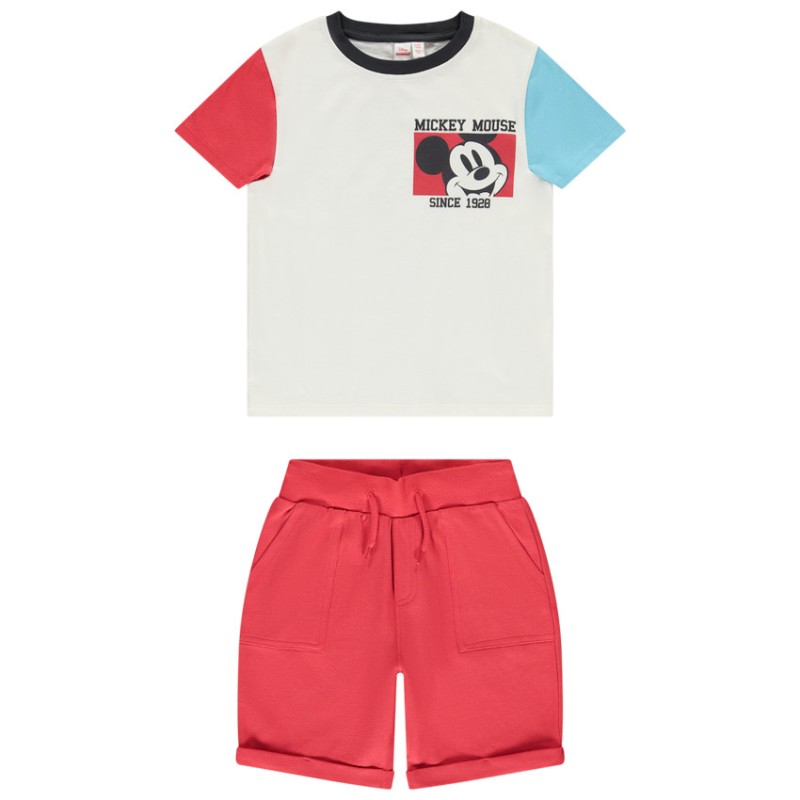 Ensemble t-shirt Mickey Disney + bermuda garçon