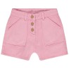 Short denim overdyed uni à boutons fille