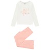 Set pyjama long bi-matière à étoiles pailletées fille
