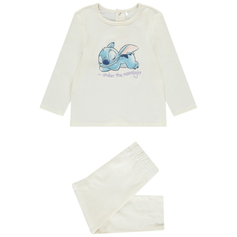 Set pyjama 2 pièces uni Stitch Disney pour bébé fille avec f