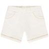 Short uni en molleton avec détails ajourés fille