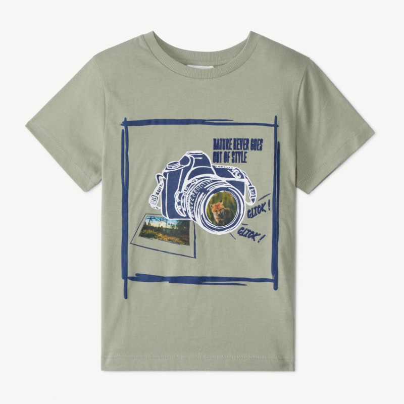 T-shirt manches courtes photoprint renard garçon