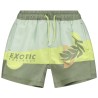 Short de bain effet colorblock avec print garçon