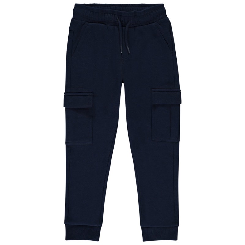 Jogging molleton uni à poches cargo garçon