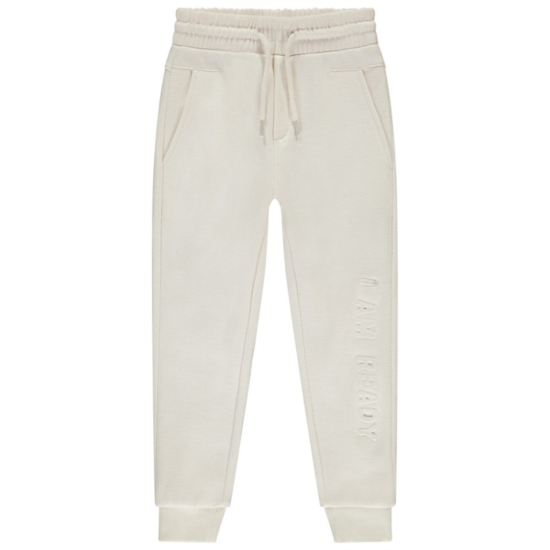 Pantalon de jogging uni avec écriture embossé garçon