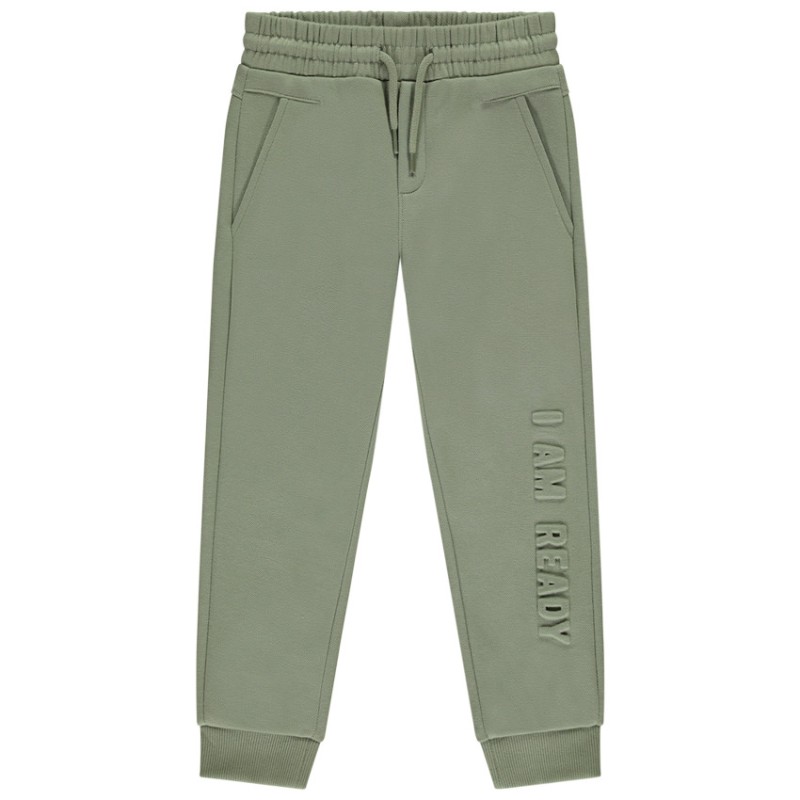Pantalon de jogging uni avec écriture embossé garçon