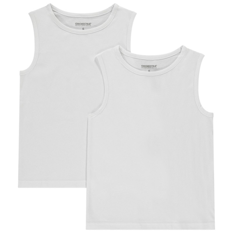 Lot de 2 maillots de corps sans manches garçon