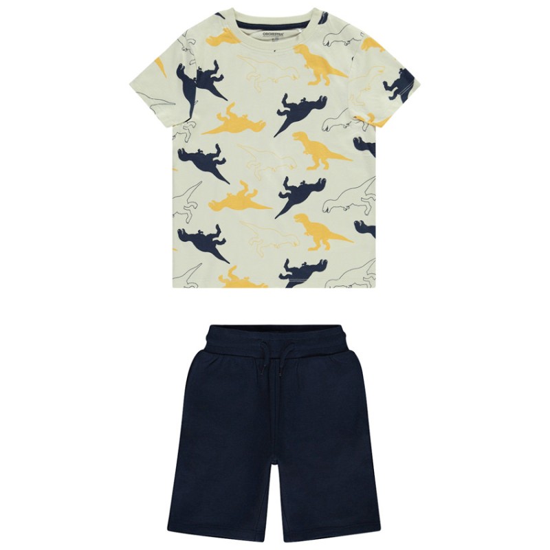 Ensemble t-shirt manches courtes imprimé dinosaure + short p