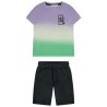 Ensemble court 2 pièces effet tie & dye pour garçon