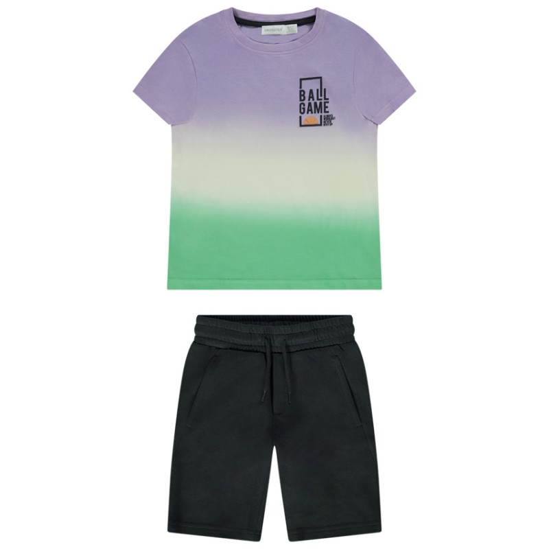 Ensemble court 2 pièces effet tie & dye pour garçon