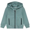 Gilet uni à capuche et poches zippées garçon