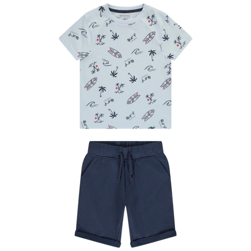 Ensemble 2 pièces avec t-shirt imprimé surf pour garçon