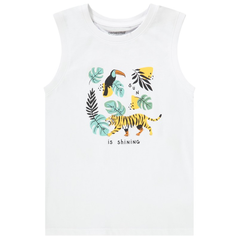 Débardeur en jersey print fantaisie garçon