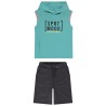 Ensemble 2 pièces en jersey sweat à capuche sans manches + s