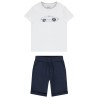 Ensemble court 2 pièces t-shirt print voiture + bermuda pour
