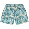 Short de bain en microfibre imprimé palmiers pour garçon
