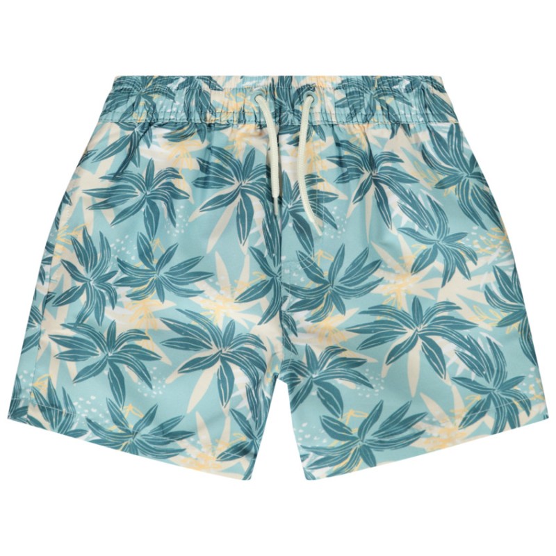 Short de bain en microfibre imprimé palmiers pour garçon