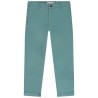 Pantalon en toile avec ceinture rayée à double boucles pour 