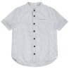 Chemise manches courtes en coton et lin à rayures pour garço
