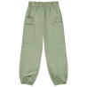 Pantalon ballon esprit cargo en toile unie fille
