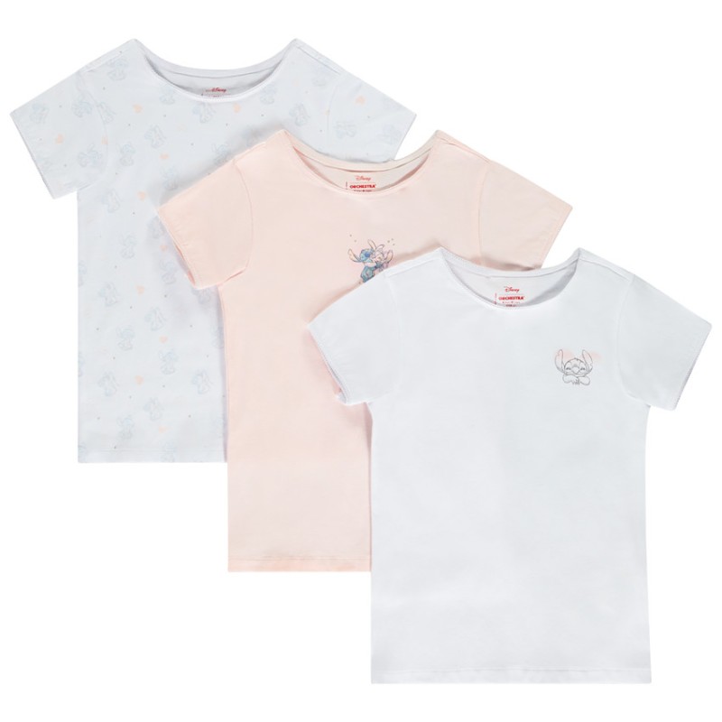 Lot de 3 maillots de corps fantaisie Stitch Disney fille