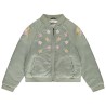 Bomber en toile satinée avec détails brodés fille