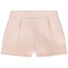 Short en jacquard rose doublé en voile fille
