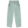 Pantalon fluide en toile avec taille élastiquée fille