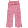 Pantalon fluide à fausse ceinture imprimé floral pour fille