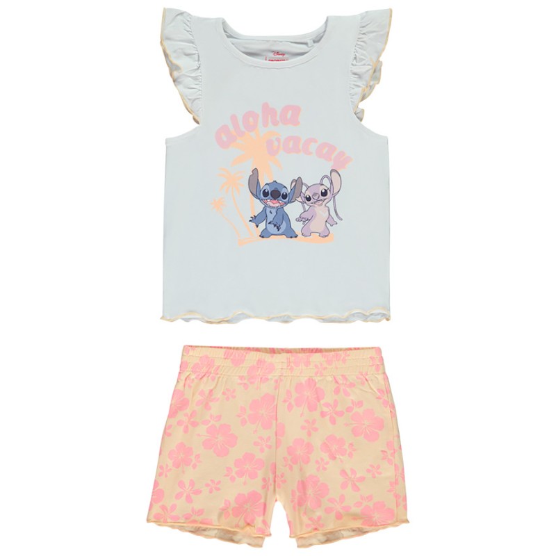 Set pyjama court 2 pièces Stitch & Angel Disney pour fille