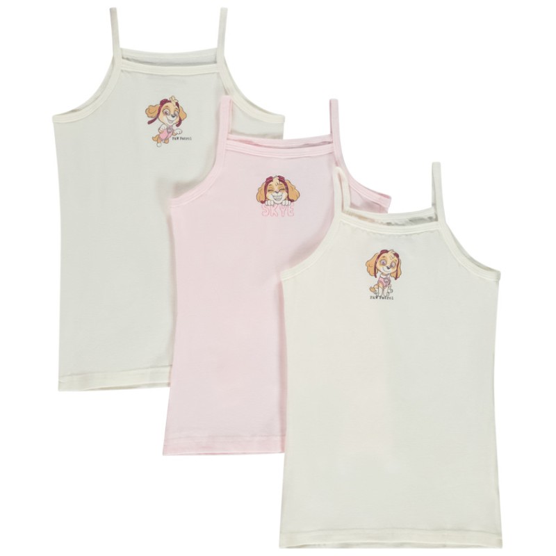 Lot de 3 maillots de corps à bretelles Stella Pat'Patrouille